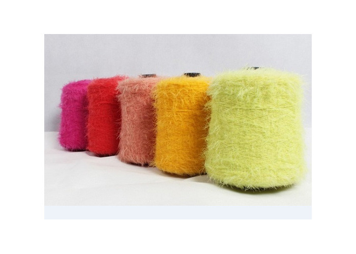 Muiti Color Polyamide / Nylon Fancy Knitting Yarn , Fancy Feather Yarn For Weaving