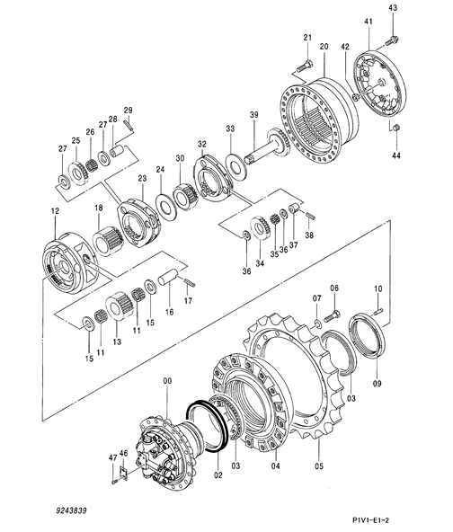 Excavator Hydraulic Travel Motor 9243839 9256989 9247662 for ZAX240-3 Hitachi
