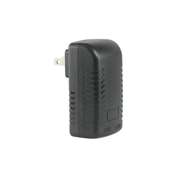 Adaptateur d'injecteur PoE US Plug - 48V d'alimentation active sur Ethernet IEEE 802.3af/at pour les caméras IP, les points d'accès sans fil, les téléphones VoIP