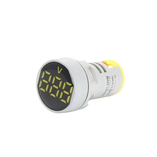 small digital tube mini round led indicator light/lamp Voltmeter digital indicator signal light 20-500Vac