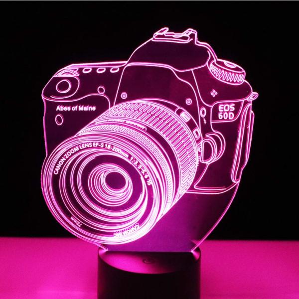 CE Camera 3d Printer Night Light 3D 05 Change 7 Colors Light