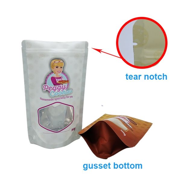 Cookies Packaging Stand Up Aluminum Foil Mylar Ziplock Bags