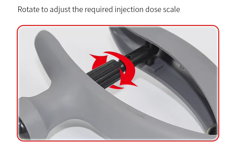 Veterinary Injection Gun with Adjustable Dose and 2ml 5ml Capacity for Continuous Manual Injection