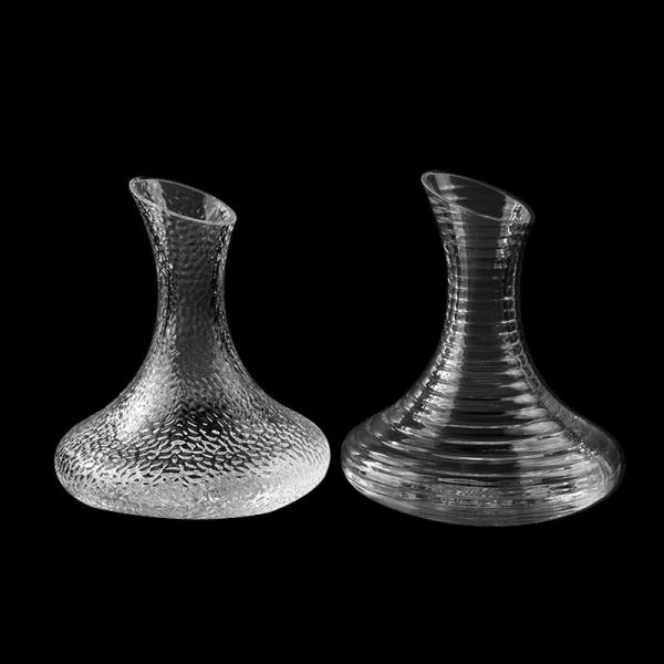 Vente en gros d'aérateur de décanteur de vin en cristal sans plomb, fabriqué à la main.