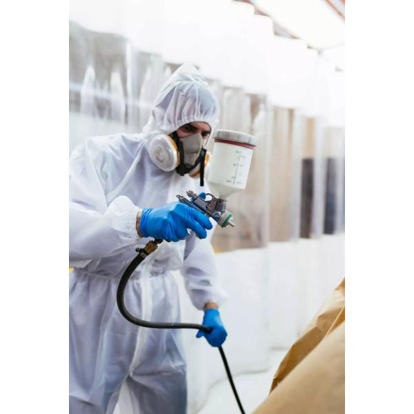 Blue Medical Protective Clothing / Plastic Isolation Gowns Disposable Cpe Suit