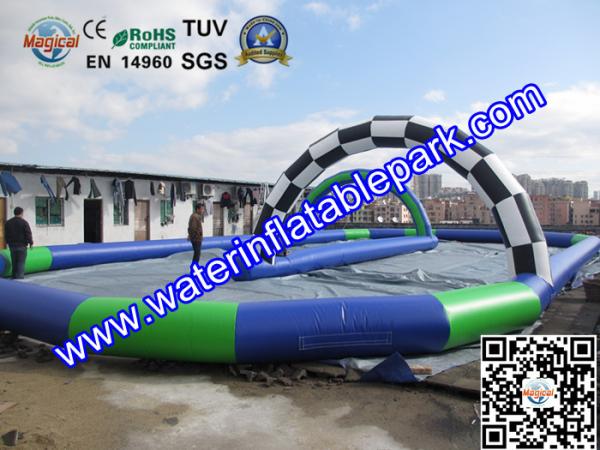 ODM / OEM Available Inflatable Race Track Game For Zorb Ball