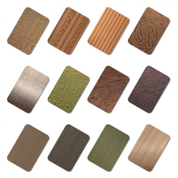 Cold Rolled Decorative Stainless Steel Sheet 304 316 Hairline Bronze Ancient Copper Finish