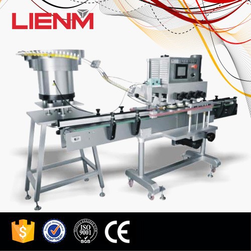 Linear capping machine with bottles sensor clamping system automatic bottle jar container capper equipment custom cappin