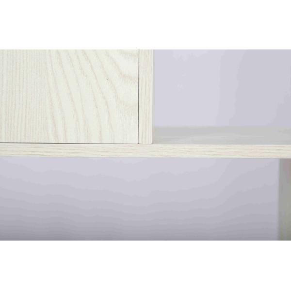 Practical Slim Wooden Book Shelf Three Tier White Oak For Bedroom / Living Room