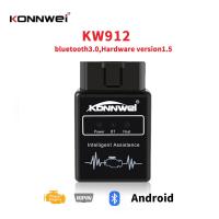 KONNWEI KW912 Bluetooth para el probador de diagnóstico de Android ELM327 para todos los coches de OBD2 12V