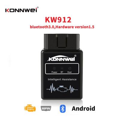 KONNWEI KW912 Bluetooth For Android ELM327 Diagnostic Tester For All OBD2 12V Cars
