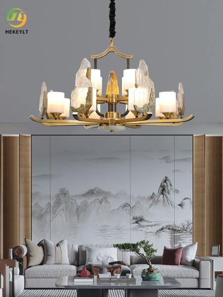 Living Room Bedroom LED Pendant Lamp Dining Room Copper Iceberg Cry Ceiling Light