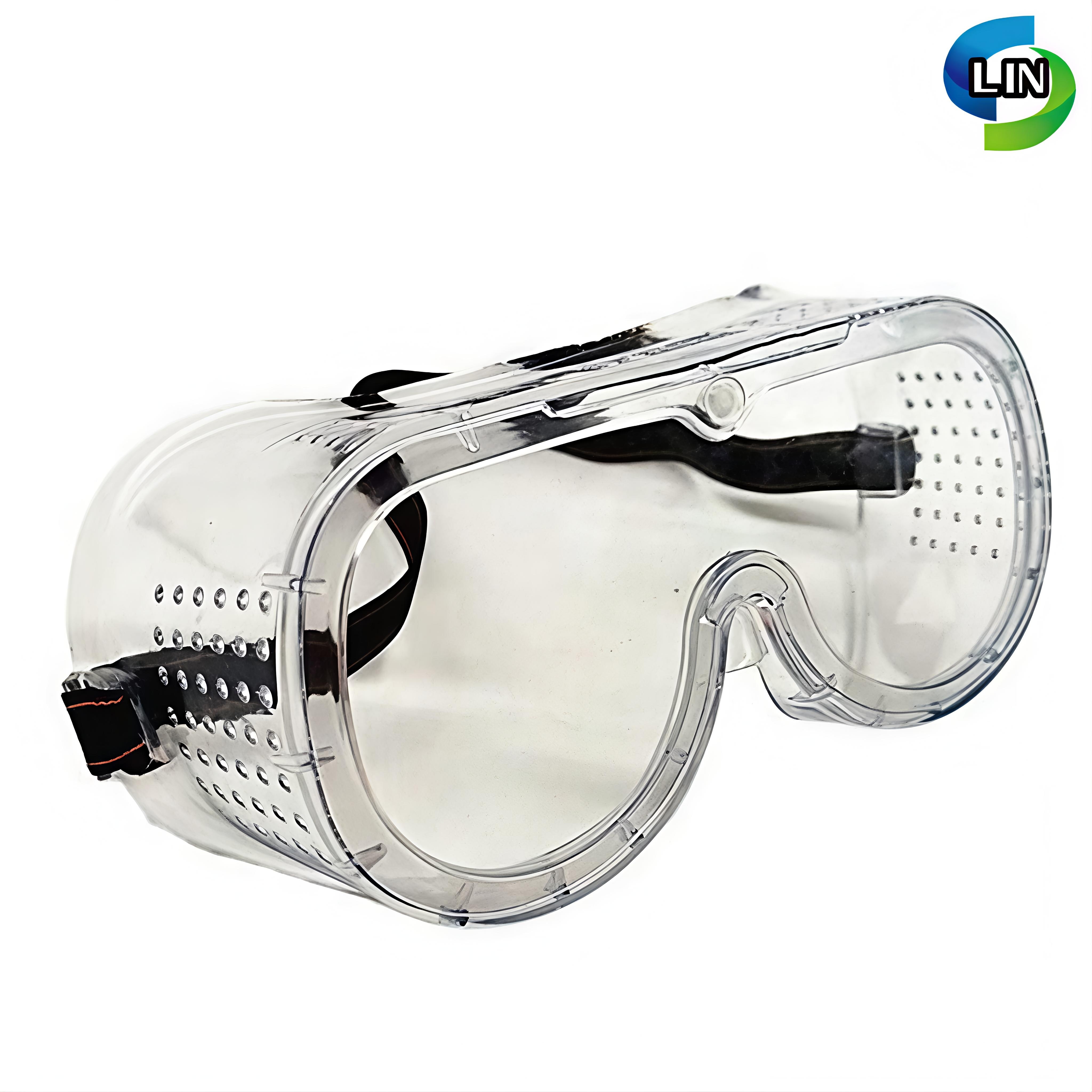 Medical Protective Goggles with Anti-fog Coating, Full Wrap-around Frame and PVC + PC Material for Chemical Laboratory Protection