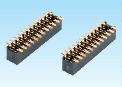 1.27mm Pitch PCB Female Connector , Female Electrical Connectors H4.3mm Gold Plated