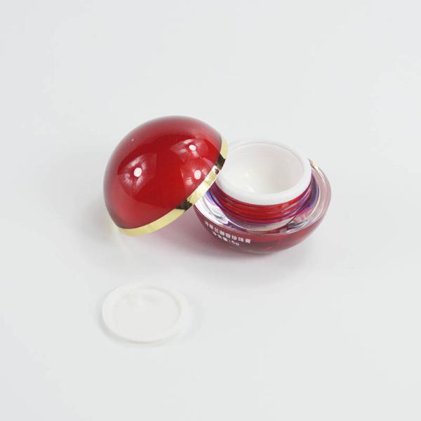 Customized Bottle Color 5g Cosmetics Plastic Jar in Ball Shape with Acrylic Container