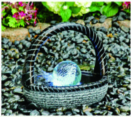 Granite Water Cast Stone Garden Fountains With Crystal Ball Outdoor Ornament