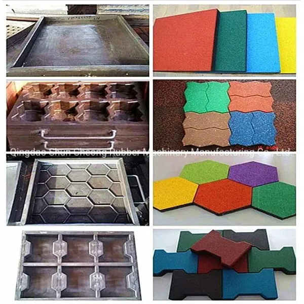 Factory Direct Sales Rubber Tile Vulcanizing Press with 4 Working Layers and 400X400X45 mm Plate Size Featuring Manual Push-Out Device