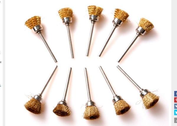 3mm Shank Size Crimped Wire Cup Brush Miniature Power Brushes 16 MM OD