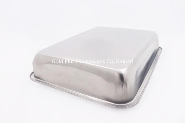 40x30cm SS Roasting Square Baking Tray Set Serving Buffet Baking Pan