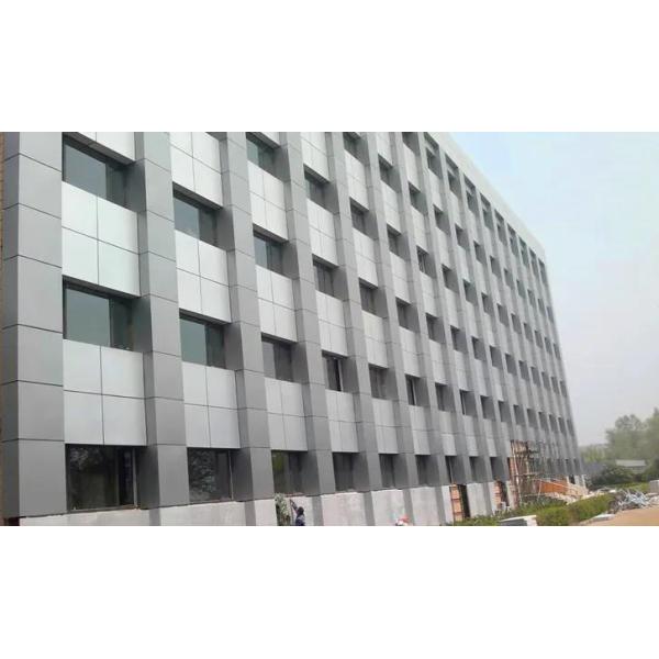 PVDF Solid Aluminum Facade Panels Polyester Powder Coated 2000x4000mm