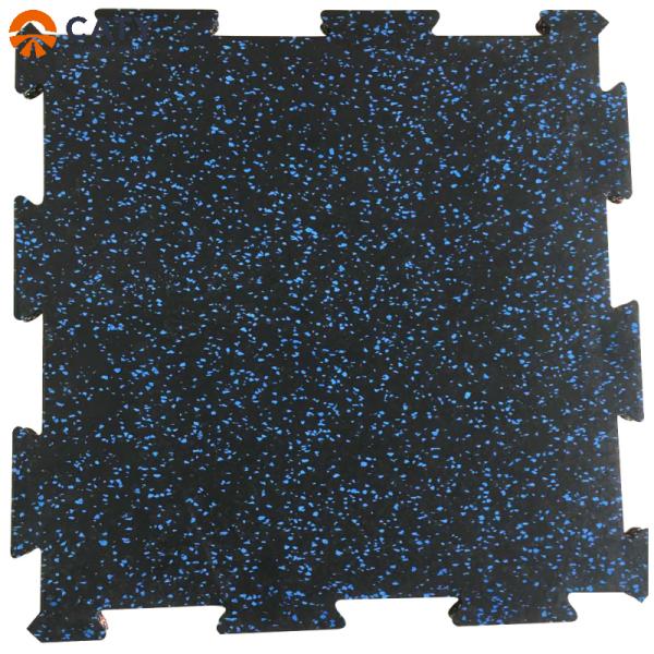 20mm Thickness Stable and Slip-Resistant Interlocking Rubber Tiles with Grille Design for Gym Use