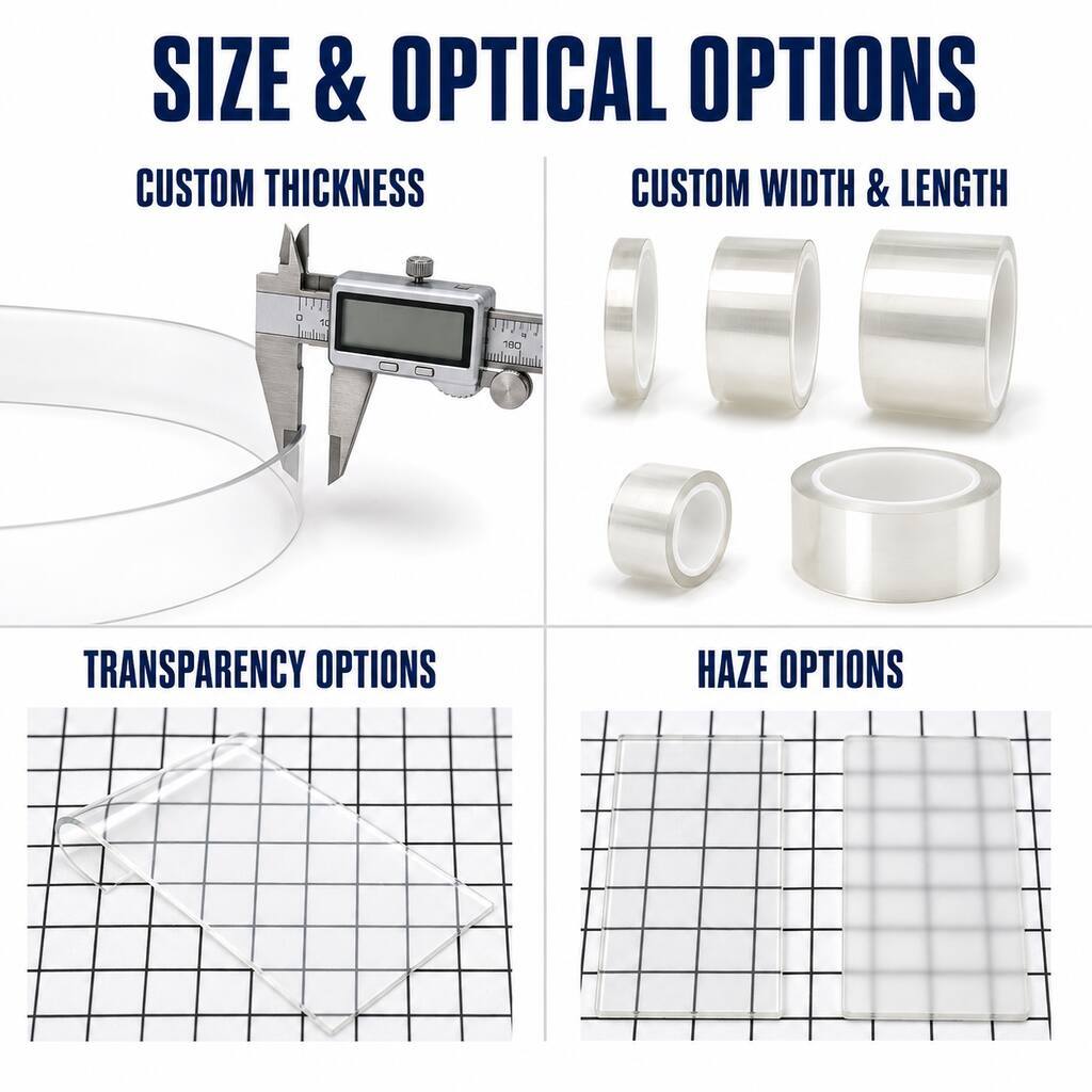 Transparent Polyimide Tape (Colorless PI Tape / CPI Film Tape / Clear Heat-Resistant Tape) – Silicone or Acrylic Adhesive for Displays, Cameras, FPC & Semiconductor Labels