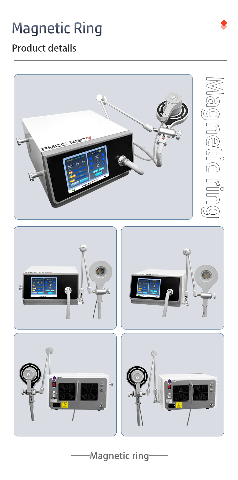 Two Mode Bone Repair Pain Relief 650nm 808nm low power laser Magnetic Ring Machine