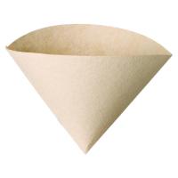 Papier filtre en forme de V de café de pâte de bois filtres de café de 3-6 tasses