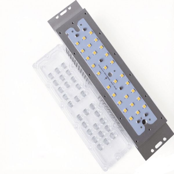 60W-110W LED Street Light Module with 28PCS 5050 LEDs & 90×120 Degree Optical Lens for Roadway Lighting
