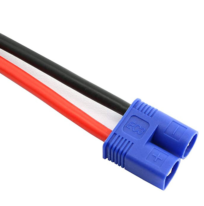 заряжатель 14awg 30cm RC водит штепсельные вилки банана 4mm мужские к переходнику разъем-вилки EC3
