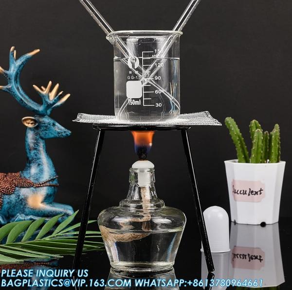 Glass Alcohol Lamp Set Lab Alcohol Burner Lamp 150ml Glass Alcohol Lamp And Stand Kit Including Alcohol Lamp, Tripod