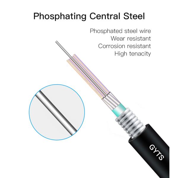 4 Core Outdoor Fiber Optic Cable Air Aerial G652d Fiber Cable 24 core