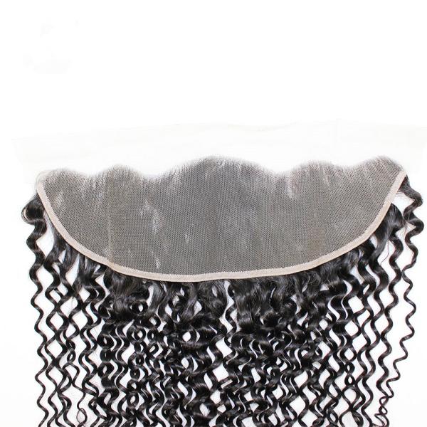 Jerry Curly 100% Indian Virgin Human Hair Extensions 13 X 6 Lace Frontal