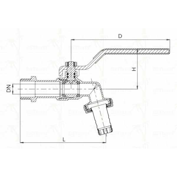 Medium Versatile Ball Bibcocks With BEST ANTI-RUST DACROMET HANDLE Faucet Water Tap Spigot 1/2