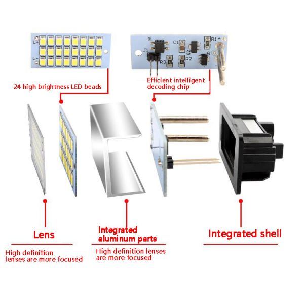 Demillon Automotive Led License Plate Lights and Other Light Accessories Are Suitable for Bmw E39/E82 License Plate Lights