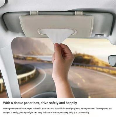 Embossed Leather Car Tissue Box tissue holder for tissues, trash bags and rain coat small and light high quality leather