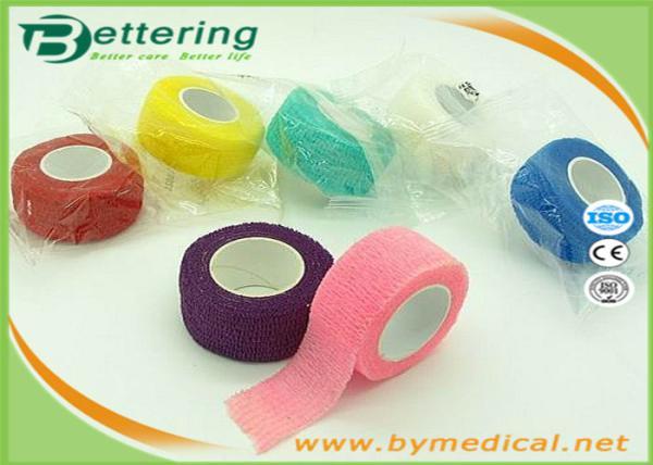2.5cm Easy Hand Tearable Non Woven Finger wrap cohesive bandage self adhesive bandage