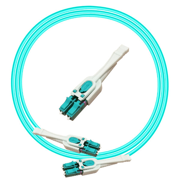 LC Fiber Patch Lead Switchable Reversible OM4 2.0mm Violet