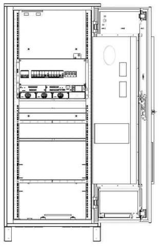 Armário montado moído da energia, cremalheiras de equipamento 153.5kg das telecomunicações 10U 650x650x1600mm