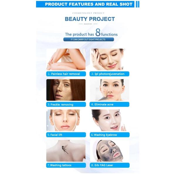 Shr RF Clinic Beauty 480nm Ipl Hair Removal Machine