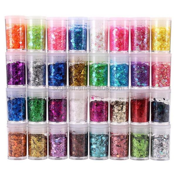 Ecofriendly Candle Making Bath Bomb Lips Soaps Resin Tumblers Art Nail Art Glitter Sticker Nails 10ml Jar Nail Powder Glitter