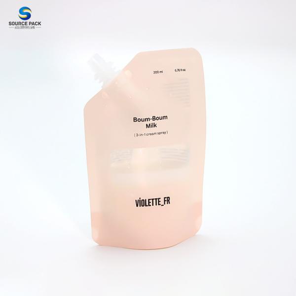 Recyclable PE Liquid Spout Pouch Bag with Window for Shampoo Cosmetic
