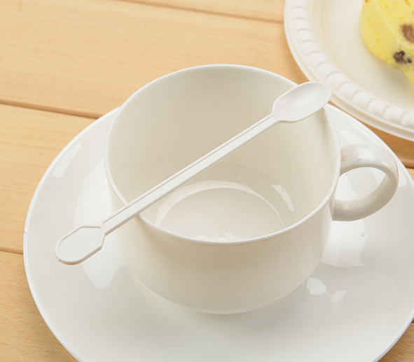 Bio PLA Compostable Cultery Biodegradable Plastic Coffee Stirrers 500pcs 4.6 inch