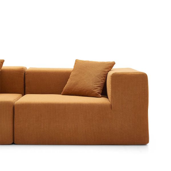 Vacuum Sealed Modular Office-Friendly Ottoman Matching Pillow Space-Saving Upholstered Custom Module Compressed Sofa