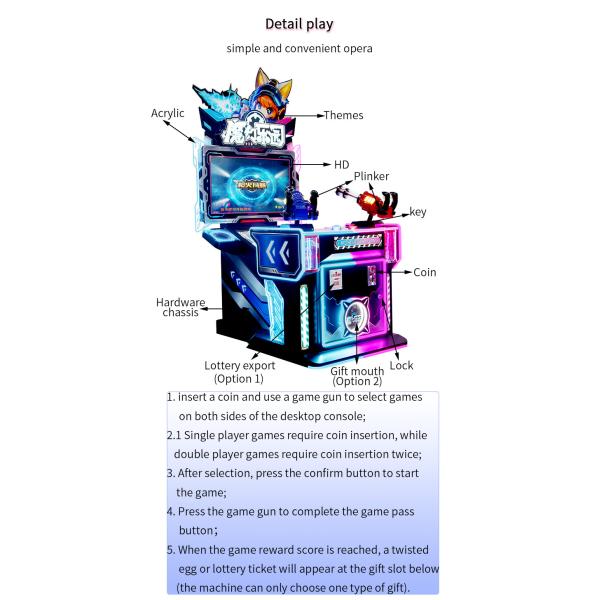Juego para niños de doble jugador Arma de fuego Tormenta de fuego Disparos Juego padre-hijo Centro comercial Arcade