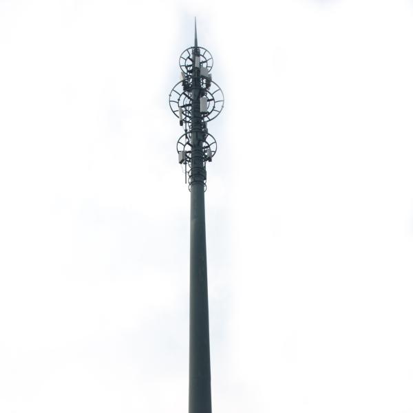 Conical Monopole Telecommunications Tower Hot Dipped Q460 Tubular Steel Pole