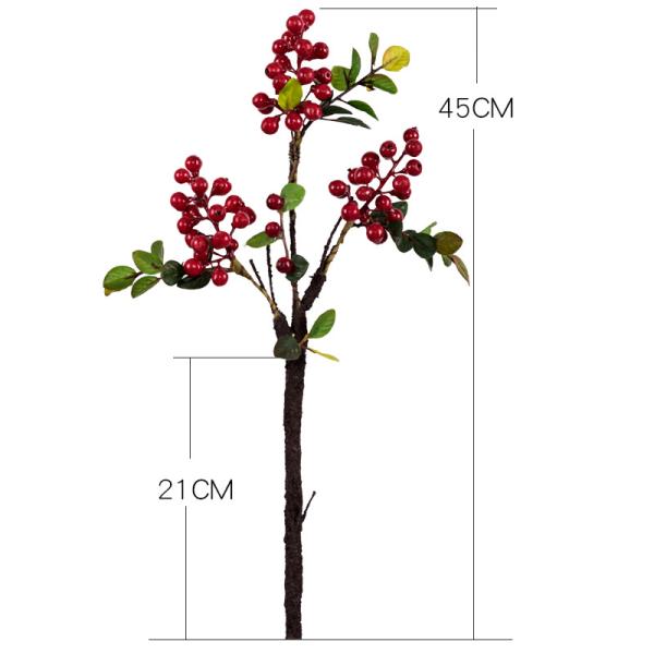 Christmas Berry Stem Artificial Plants Red and Blue Berries for All Festivals Occasion
