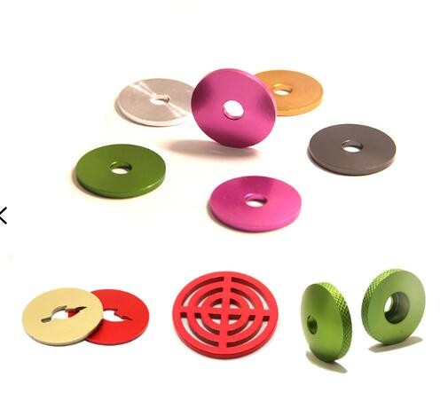 OEM Thin Metal Aluminum Washers Round Colored Anodized Flat Washer