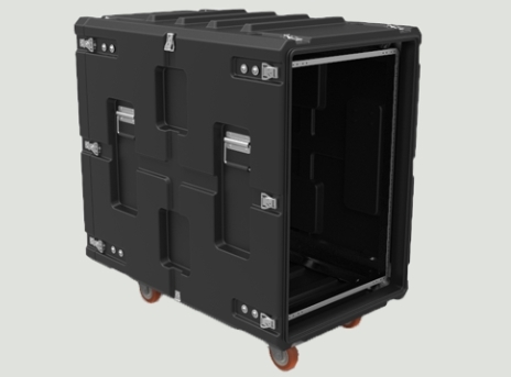 Black 80KG Shock Racks Absorber 16u Shock Mount Rack Box 900mm