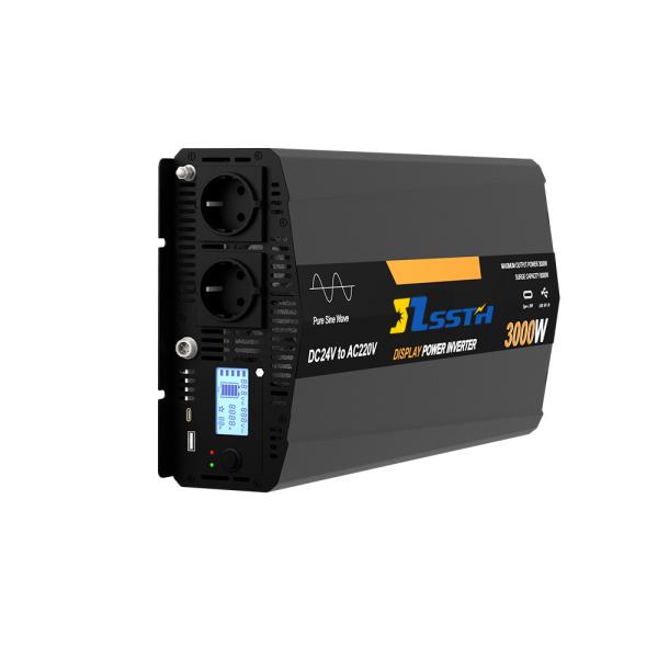 Invertisseur d'alimentation à ondes sinusoïdes pures hors réseau Dc 12V 24V à Ac 220V 230V 3000W personnalisé